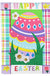 Evergreen Garden Flags-Easter Egg Patterned Boarder Appliqué