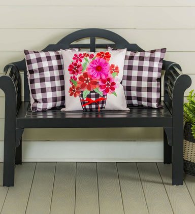 Buffalo Check Evergreen Flower Pot Interchangeable Pillow Cover