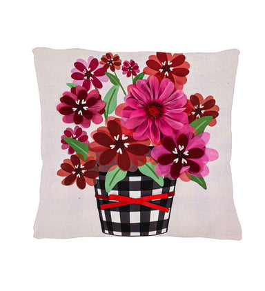 Buffalo Check Evergreen Flower Pot Interchangeable Pillow Cover