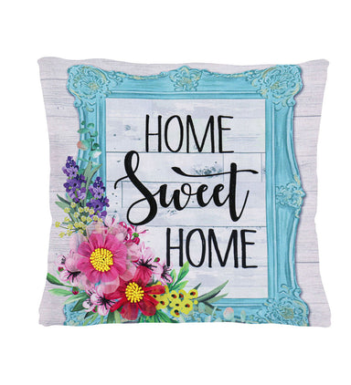 Evergreen Home Sweet Home Frame Interchangeable Pillow Cover