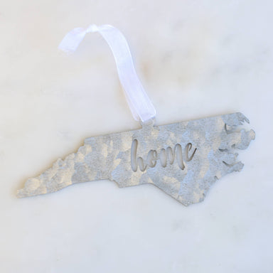 Royal Standard Galvanized North Carolina Home Ornament - Silver