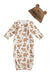 Mud Pie Bear Gown and Hat