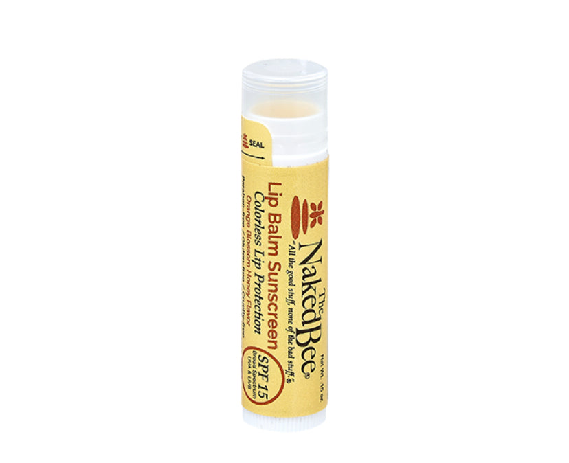 The Naked Bee Sunscreen - Colorless SPF 15 Lip Balm