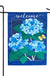 Evergreen Garden Flags-Hydrangea Blossoms Appliqué