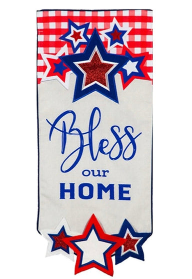 Evergreen Banner Garden Flags-Americana Bless Our Home