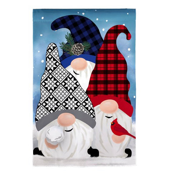 Evergreen Garden Flags - Christmas - Winter Gnome Friends