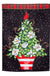 Evergreen Garden Flags - Christmas - Red Chinoiserie Topiary