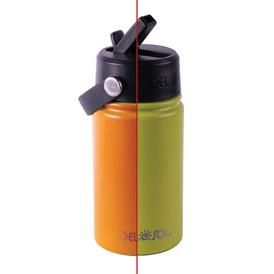 Del Sol Color Changing Water Bottle - 12oz Green/Orange