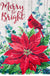Evergreen Garden Flags - Christmas Merry and Bright Poinsettia