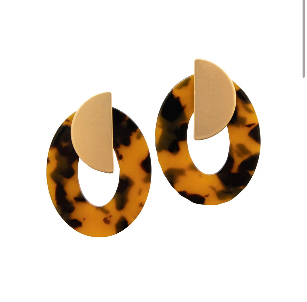 Michelle Emporia Earrings - Dark Tortoise