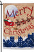 Evergreen Garden Flags - Christmas - Santa's Sleigh Merry Christmas