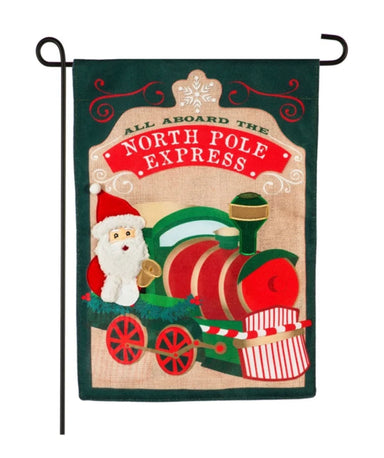 Evergreen Garden Flags - North Pole Express