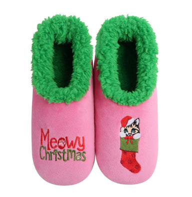 Slippers Women’s Meowy Christmas Snoozies Cat
