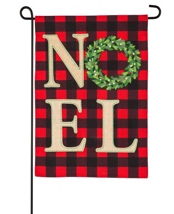 Evergreen Garden Flags - Christmas - Noel Wreath Linen