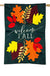 Evergreen House Flags-Welcome Fall Leaves
