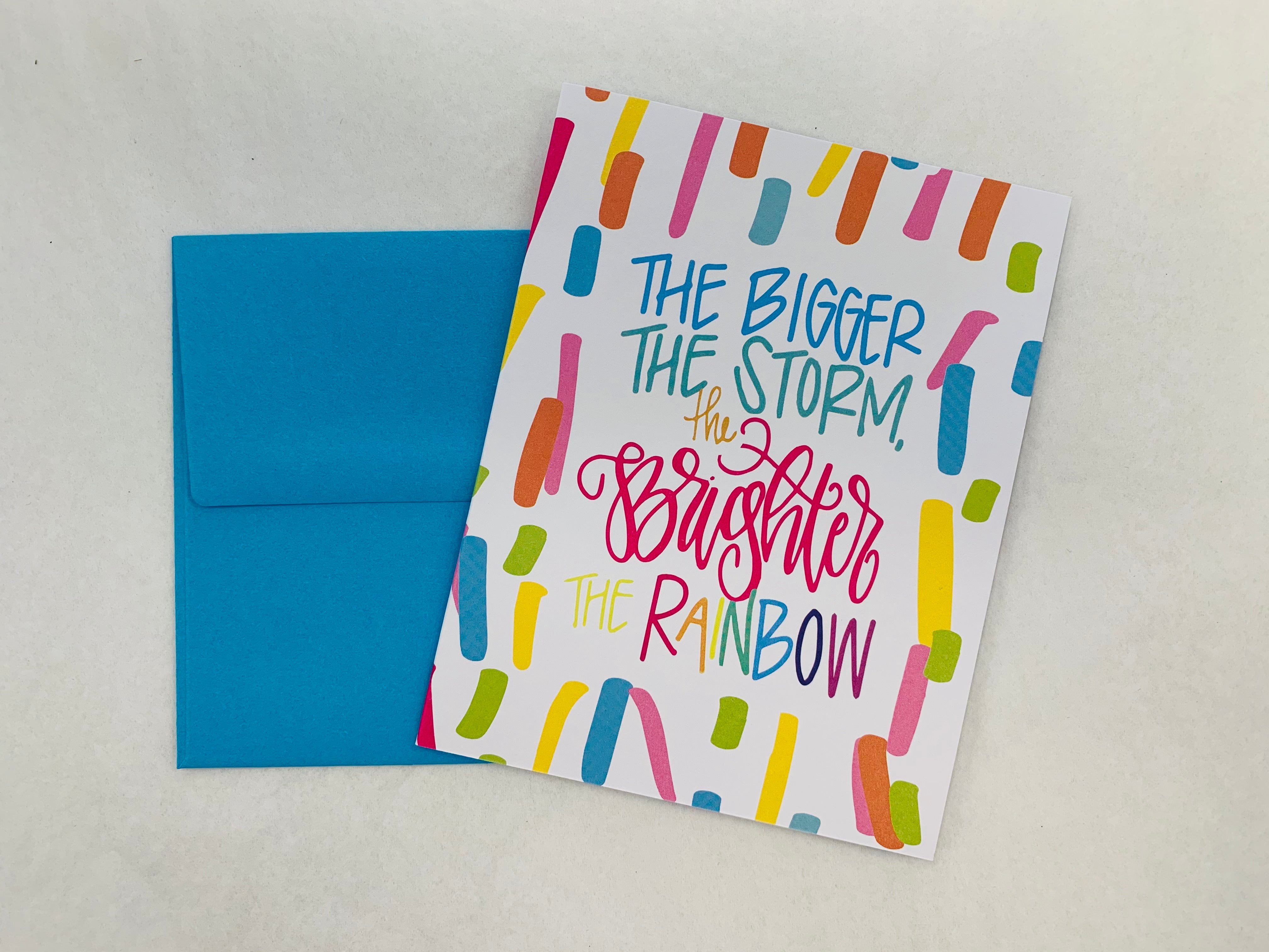 All She Wrote Notes - Rainbow Greeting Card