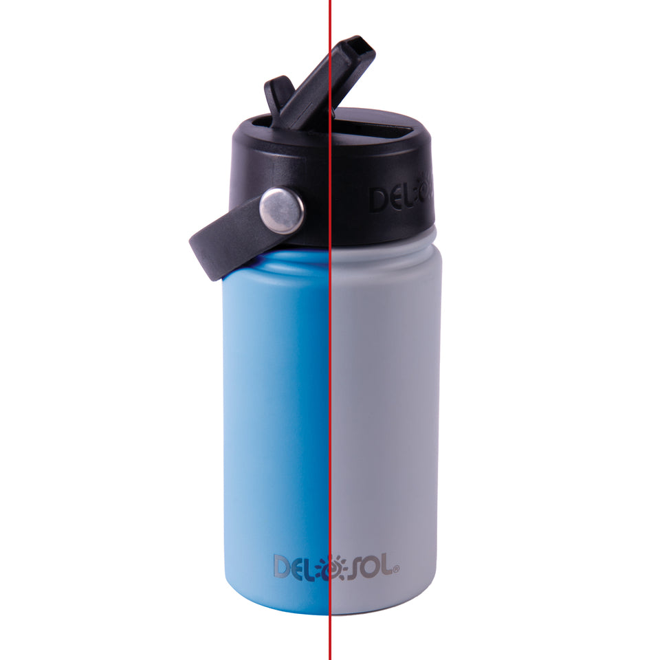 Del Sol Color Changing Water Bottle - 12oz Blue/Grey