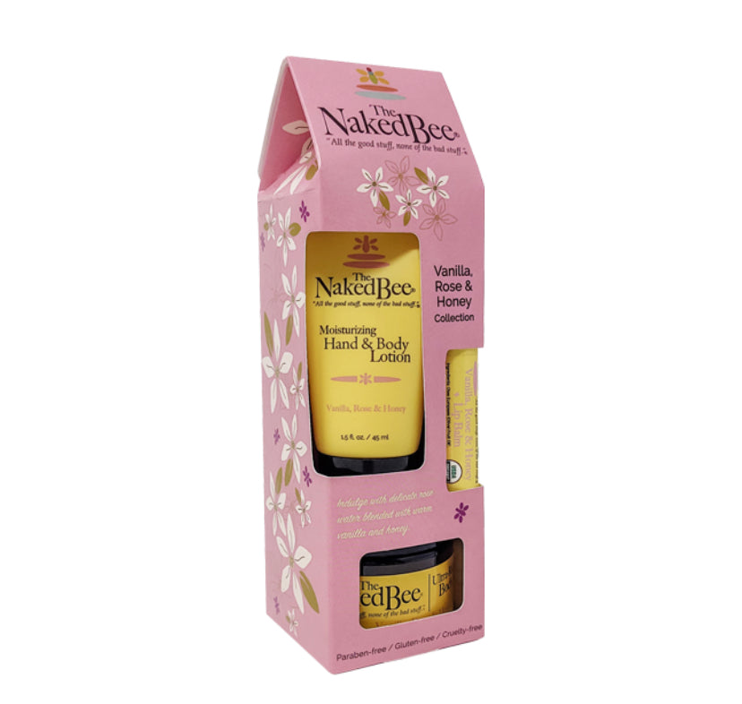 The Naked Bee - Vanilla, Rose and Honey Gift Set