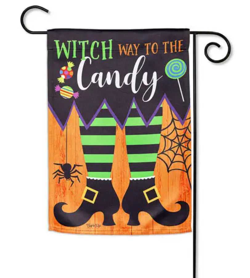 Evergreen Garden Flags - Halloween - Witch Way
