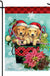 Evergreen Garden Flags - Christmas - Christmas Puppy Bucket