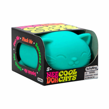 Schylling-Cool Cats Nee-Doh- Teal