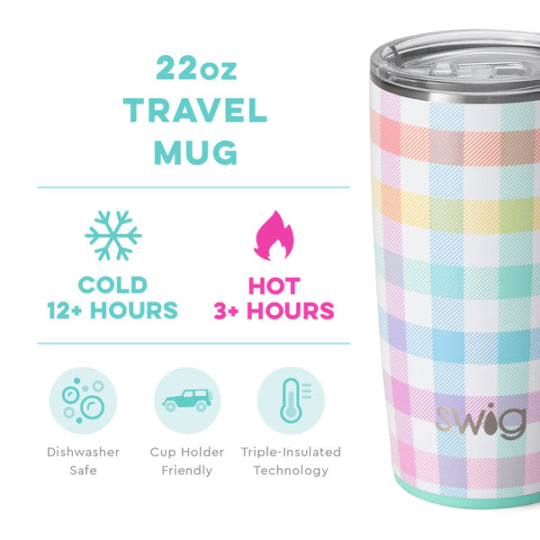 Swig 22oz Travel Mug - Pretty in Plaid